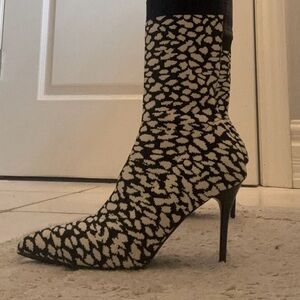 Black and White Sock Boots
